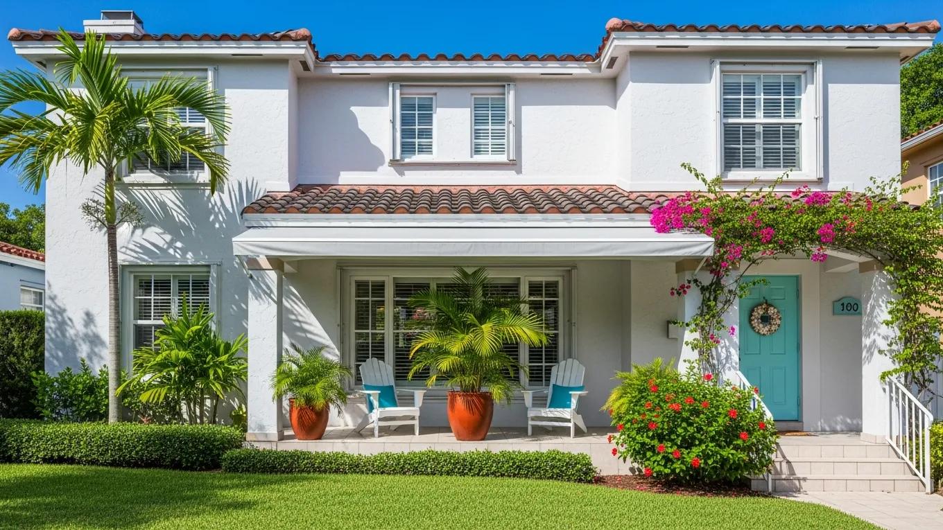 Miami home exterior showcasing a well-maintained property, emphasizing the importance of home inspections
