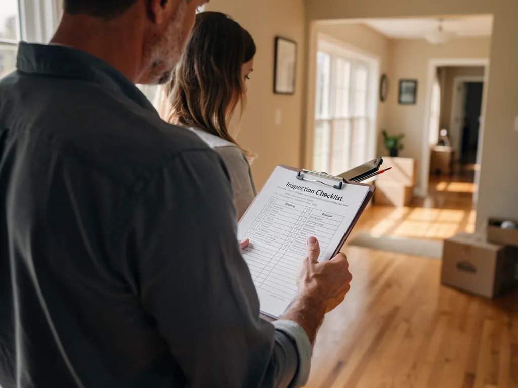 Homebuyer asking questions to a building inspector before scheduling a Miami inspection