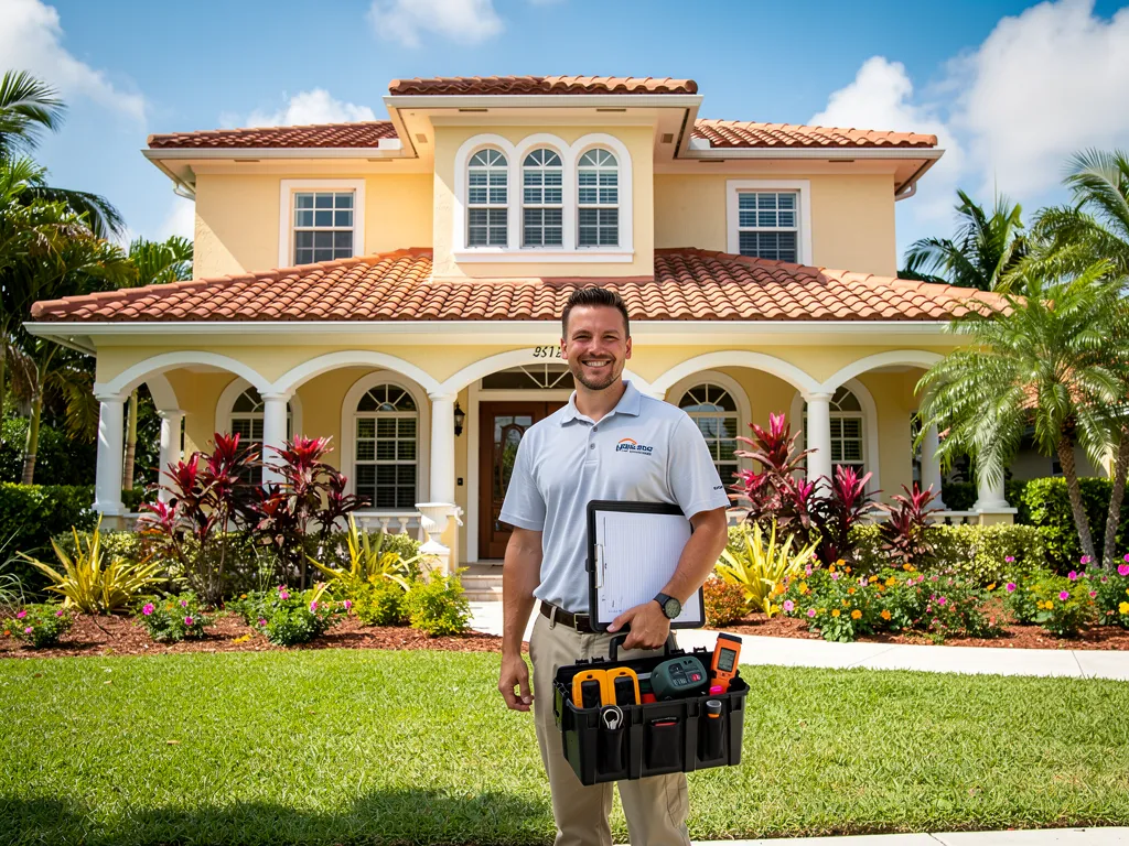 All Estate Home Inspection certified inspector conducting thorough property inspection in Miami Shores